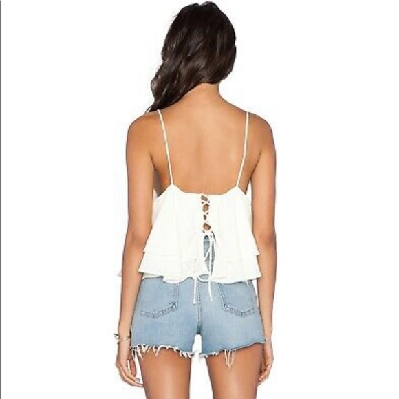 Free People Tropical Wave Crop Top in Cream - Picture 2 of 6